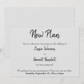 Nieuw plan: bruiloft zwart op grijze Kaart uitgest (Voorkant / Achterkant)