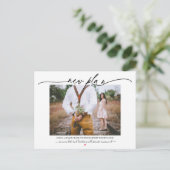 Nieuw plan Calligrafie Weddenschap Uitstel Briefkaart (Staand voorkant)