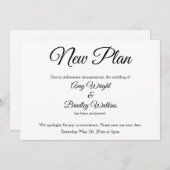 "Nieuw plan" Elegante Uitgestelde Trouwkaart Aanko Kaart (Voorkant / Achterkant)