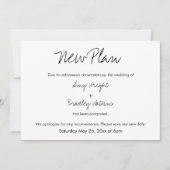 "Nieuw plan" Informele uitnodiging voor uitgesteld (Voorkant)