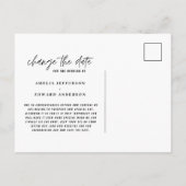 Nieuw plan moderne typografie bruiloft verandert d aankondigingskaart (Achterkant)