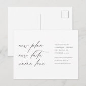 Nieuw plan Nieuwe datum Zelfde liefde Briefkaart (Voorkant / Achterkant)