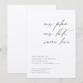 Nieuw Plan Nieuwe Datum Zelfde liefdesverandering  Kaart (Voorkant / Achterkant)