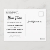 Nieuw plan Rustic Blue Wood Floral Weddenschap uit Briefkaart (Achterkant)