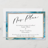 "Nieuw plan" turquoise & gouden inkt uitgestelde h Kaart (Voorkant)