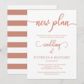 Nieuw plan uitgesteld bruiloft elegant Roos goud Kaart (Voorkant / Achterkant)