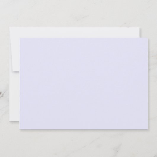 Nieuw plan Uitgestelde bruiloft Lavendel aankondig Kaart (Achterkant)