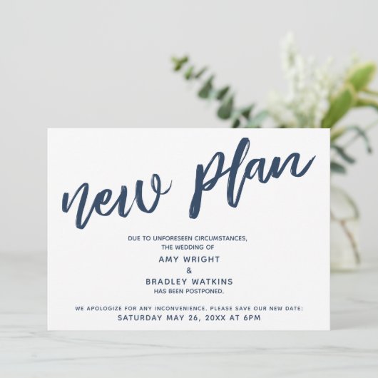 Nieuw plan voor de aankondiging van de bruiloft in (Staand voorkant)