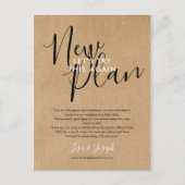 Nieuw plan Wijzig de datum Foto bruiloft geannulee Aankondigingskaart (Voorkant)