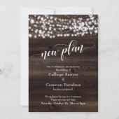 Nieuw plan Wood & Lights uitgestelde bruiloft Kaar Kaart (Voorkant)