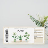 Nieuw Plant Cadeaubon Kaart (Staand voorkant)