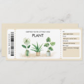 Nieuw Plant Cadeaubon Kaart (Voorkant / Achterkant)