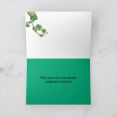 Nieuw Plant Felicitaties Blue Clay Pot Sunlight Kaart (Binnen)