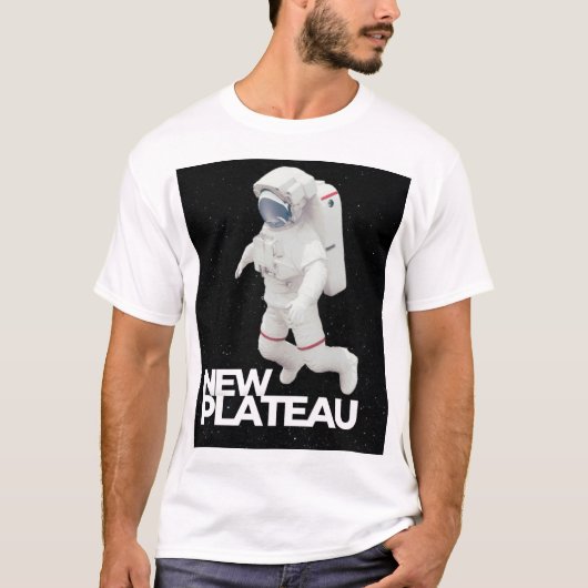 Nieuw Plateau Merk Moon Man T-shirt (Voorkant)