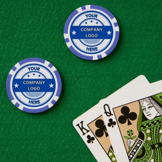NIEUW! Poker Chips - Blauw - Aangepast (Pokertafel (Dubbel))