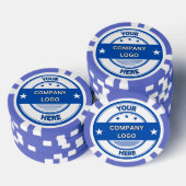 NIEUW! Poker Chips - Blauw - Aangepast (Opstapeling)
