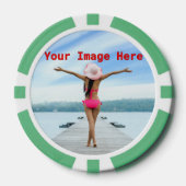 NIEUW! Poker Chips - Groen- Aangepast (Voorkant)