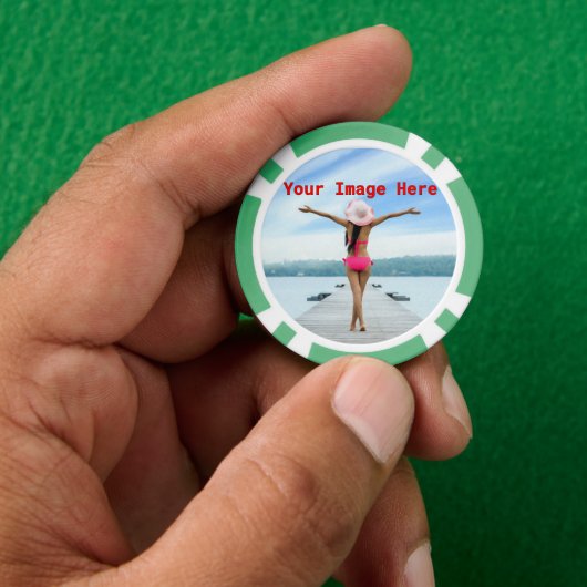 NIEUW! Poker Chips - Groen- Aangepast (Hand)
