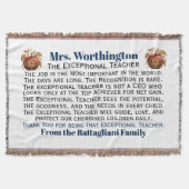 NIEUW Populair UITZONDERLIJK Leraar Bedankt Gooi Deken (Voorkant)