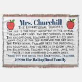 NIEUW Populair UITZONDERLIJK Leraar Bedankt Gooi Deken (Voorkant)