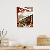 Nieuw Poster Haven Spoorweg Kerstmis 1947 (Keuken)