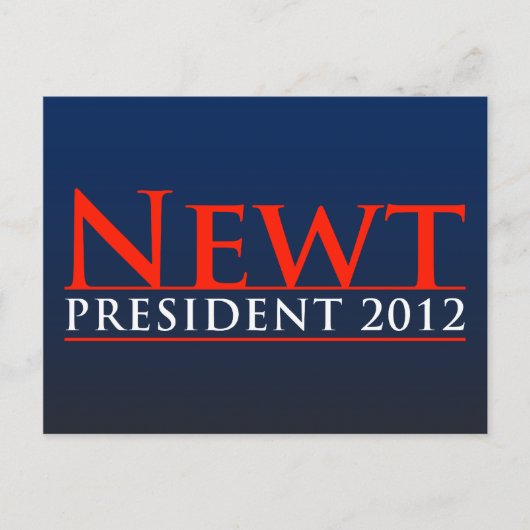 Nieuw President 2012 Briefkaart (Voorkant)