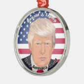 Nieuw President Donald J. Trump herdenking Metalen Ornament (Links)