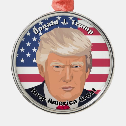 Nieuw President Donald J. Trump herdenking Metalen Ornament (Voorkant)