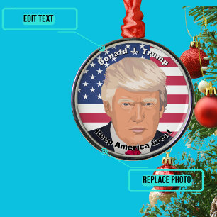 Nieuw President Donald J. Trump herdenking Metalen Ornament