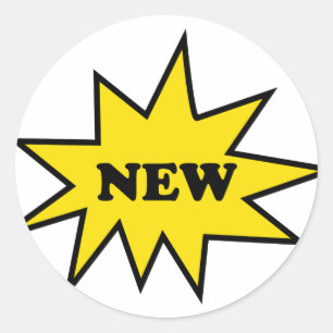 Nieuw productpictogram ronde sticker