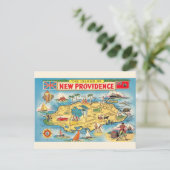 Nieuw Providence Bahama's Kaart (Staand voorkant)