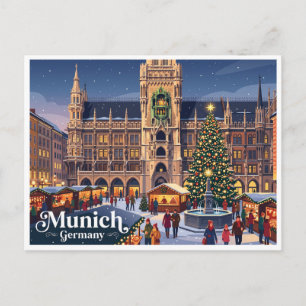 Nieuw Raadhuis München Duitsland Briefkaart