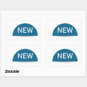 NIEUW RECHTHOEKIGE STICKER (Vel)