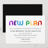 Nieuw regenboogplan uitgestelde trouwkaart kaart (Voorkant / Achterkant)