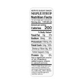 NIEUW Retouradres Maple Syrup Nutrition White Etiket (Voorkant)