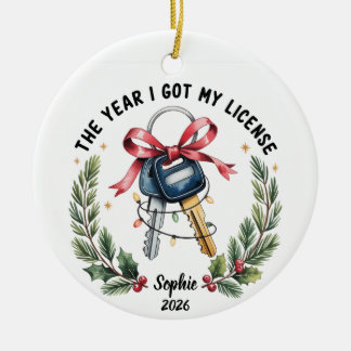 Nieuw Rijbewijs 2026 Kerst Ornament Tiener Meisje