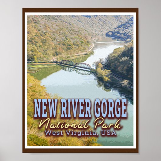 NIEUW RIVER GORGE NATIONAAL PARK - WEST VIRGINIA U POSTER (Voorkant)