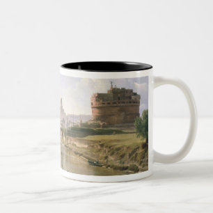 Nieuw Rome met het Castel Sant'Angelo Tweekleurige Koffiemok