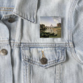 Nieuw Rome met het Castel Sant'Angelo Vierkante Button 5,1 Cm (In situ)