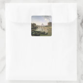 Nieuw Rome met het Castel Sant'Angelo Vierkante Sticker (Tas)