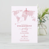 Nieuw Roos Gold Destination Passport Verloving Kaart (Staand voorkant)