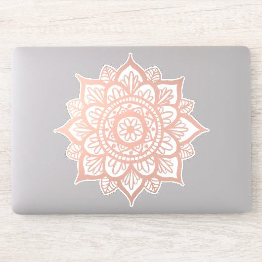 Nieuw Roos Gold Mandala Sticker (Computer)