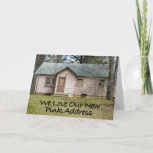 Nieuw Roze adres - Funny Change of Address Card Aankondiging