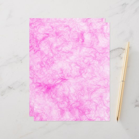 Nieuw roze papier voor kantoorbenodigdheden (Voorkant / Achterkant in situ)