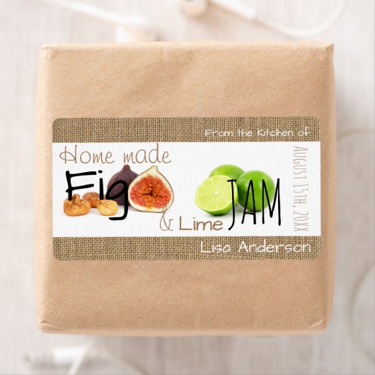 Nieuw Rustisch Fig en Limoen Jam gepersonaliseerd Etiket (Insitu)