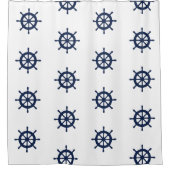 Nieuw scheepspatroon aangepast douchegordijn (Voorkant)