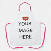 NIEUW! Schort - Medium - All-over print - Roze ban (Voorkant)