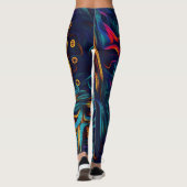 Nieuw Seizoen Abstracte Kleurrijke Design Leggings (Achterkant)