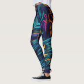 Nieuw Seizoen Abstracte Kleurrijke Design Leggings (Links)