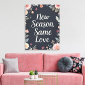 Nieuw Seizoen Dezelfde Liefde Donkere Bloemkunst Canvas Afdruk (Insitu (Woonkamer))